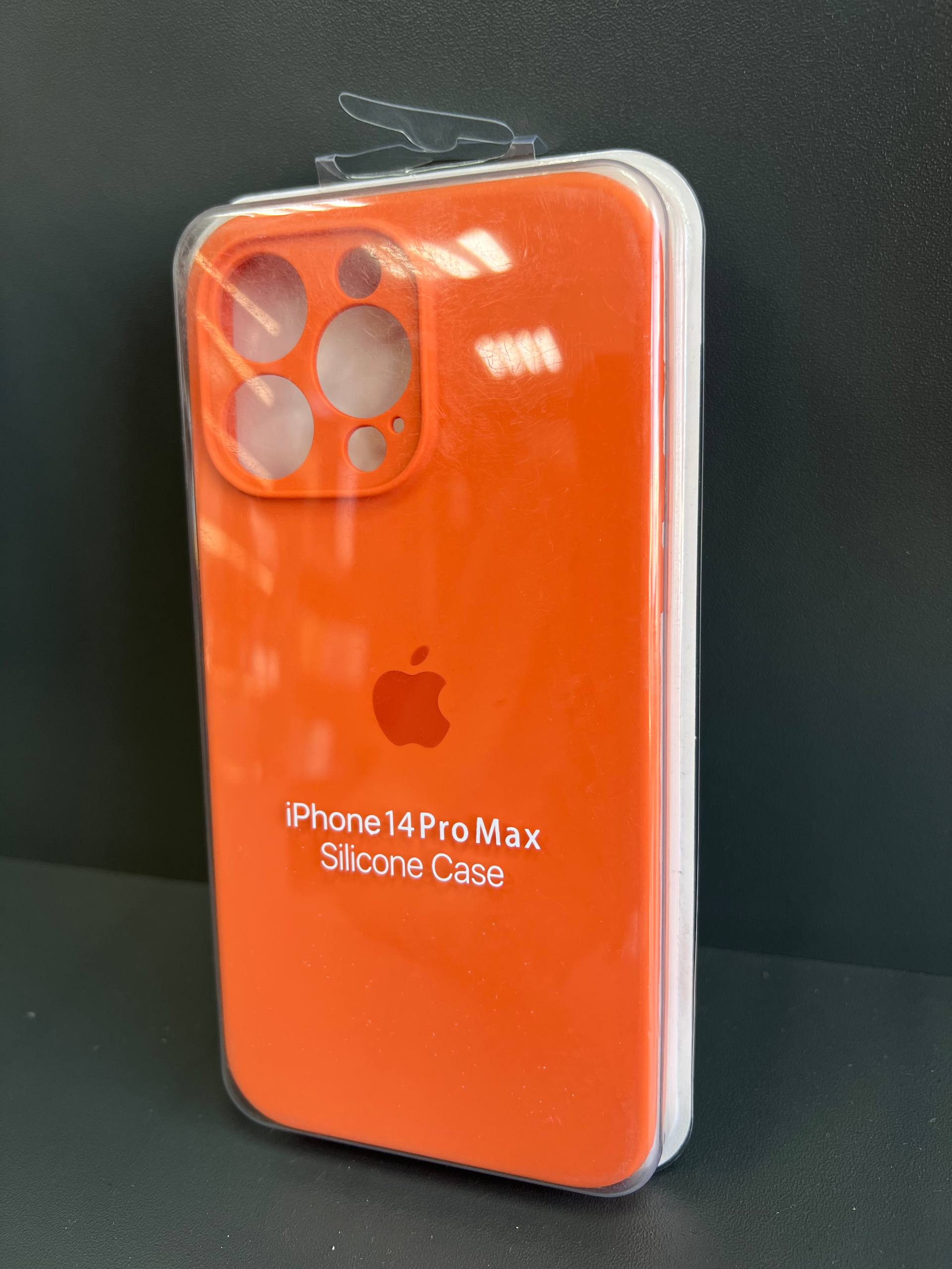 Чохол Silicone Case iPhone 14 pro max помаранчевий