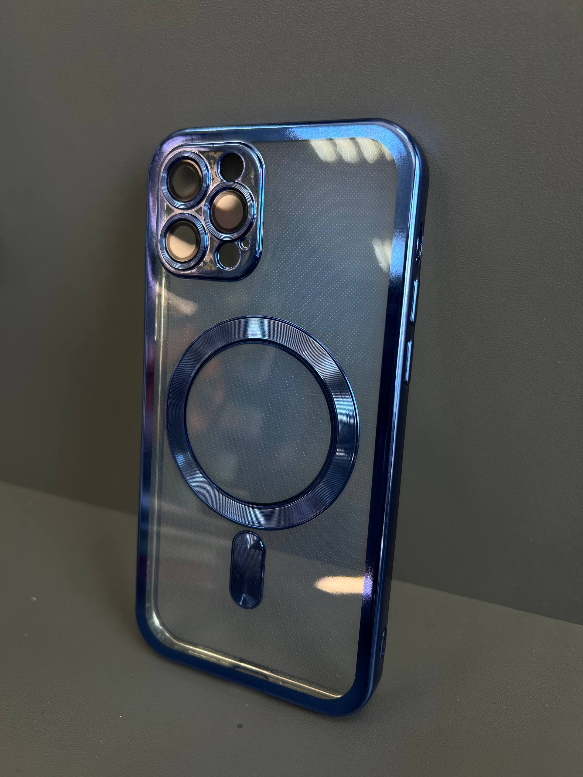 Чохол Magnetic iPhone 12 pro синій