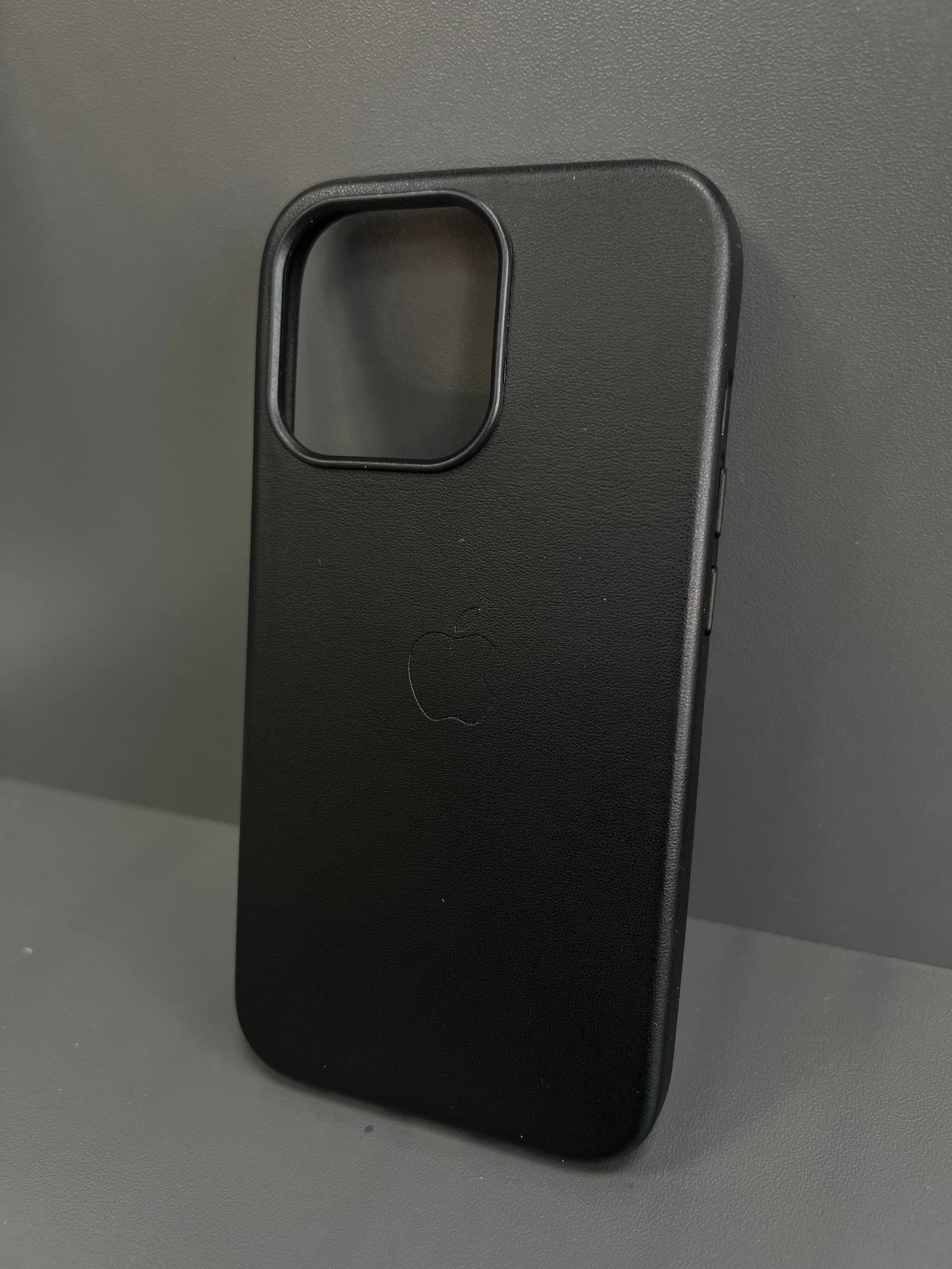 Чохол Leather Case with MagSafe для iPhone 13 Pro чорний